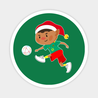 Cameroon football Christmas elf. Football World Cup soccer T-Shirt Magnet